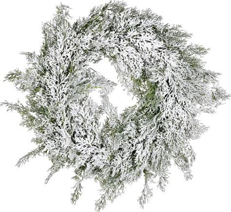 Martha Stewart Living Snowy Cedar Wreath