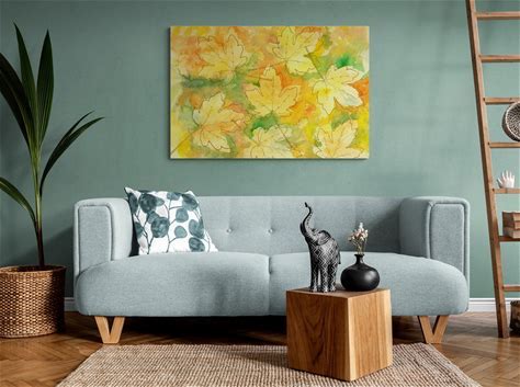 Artgeist Abstract Autumn Leaves Canvas Print